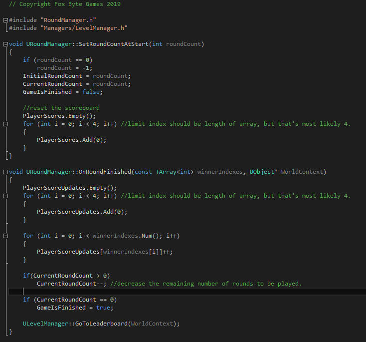 Set round count at start
