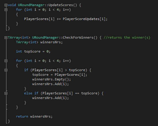 update leaderboard scores check winners